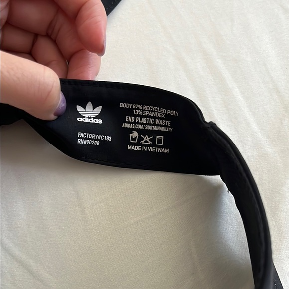 NWT Adidas Black Visor with Logo - Picture 2 of 4